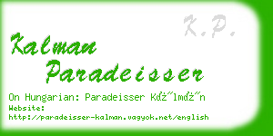 kalman paradeisser business card
